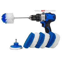 RotoScrub Bathroom Cleaning Scrub Pads + Corners and Edges Brush - Drill Accessory Combo Kit