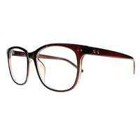 Oversized Eyeglasses Square Large Lenses Stars Pattern Reading Glasses Readers (Brown, 3.5)