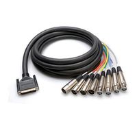 Hosa AES805Y AES/EBU Breakout Snake, DB-25 to 4 XLR Male & 4 XLR Female, 16.5 Feet
