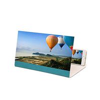 Screen Magnifying Loupe,Cell Phone Holder Screen Amplifier 3D Hd Movie Amplifier with Foldable Phone Holder Stand Compatible with All Smart Phone Amplifier (Color : Blue)