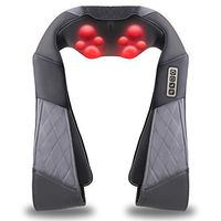 Back Massager, Shiatsu Back Neck Massager with Heat, Electric Shoulder Massager, Kneading Massage Pillow for Neck, Back, Shoulder, Foot, Leg, Muscle Pain Relief, Home,Office,Car Use - Christmas Gifts