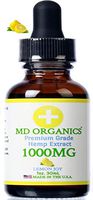 1000mg MD Organics Pure Organic Hemp Oil Drops Juicy Lemon Joy Stress Pain Relief Vegan Joints Sleep Omega 3,6,9 Amino Acids Immune Support Skin Hair Mood U.S. Grown