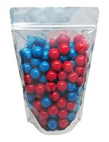 BAP 2 LB Clear Black Stand Up Pouch, Zip, Tear Notch (50 pcs)