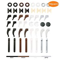 24 Pairs Eyeglass Retainer, Multicolor Eyeglass Grips, Silicone Anti-Slip Eyeglass Holder, Eyeglass Ear Hook Eyeglass Temple Tips, Silicone Nose Pads, Round Eyeglass Retainers for Sports Running