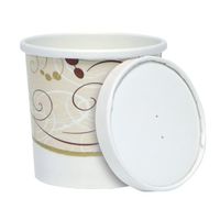 Solo KHB12A-J8000 12 oz Symphony Paper Food Container And Lid (Case of 250 Containers w/Lids)