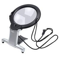 ElectroOptix 2 in 1 Magnifying Glass Hands Free Giant Large Magnifier with Led Illuminated for Low Vision and Visually Impaired Seniors Portable