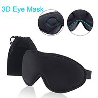 Jennify Sleep Mask,3D Contoured Cup Sleeping Mask & Soft Comfort Blindfold Sleeping Eye Mask with Adjustable STRP for Travel Yoga and Meditation (Black)