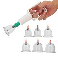 Boquite Cupping Cup Set, 6Pcs Cups Vacuum Cupping Therapy Massage Health Care for Home Use Gift