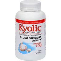 Kyolic Aged Garlic Extract Blood Pressure Health Formula 109 - Odorless Organic Garlic Supplement - 160 Capsules (Pack of 4)
