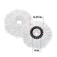 KornKan 2 New Replacement Microfiber Mop Head Refill for Hurricane Magic Mop 360° Spin