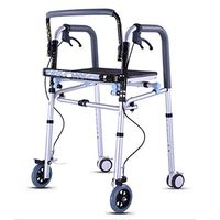 CHAIR Medical Rehab Chair, Wheelchair,Lightweight Folding Adjustable Walker, Elderly Walker with Wheels with Seat Plate Walker, Suitable for The Elderly Disabled