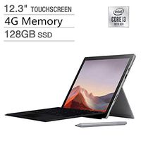 Newest Microsoft Surface Pro 7 12.3" Touch-Screen (2736 x 1824) with Surface Pen | Intel Core i3-1005G1 | 4GB Memory | 128GB SSD | WiFi | Black Keyboard | Windows 10 | Platinum