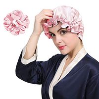 LilySilk Mulberry Silk Sleep Cap for Women Night Large Bed Caps Sleeping Hat Pure Silk Light Plum One Size