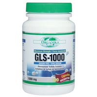 Organika GLS-1000, Sodium Free Glucosamine Sulfate Complex, 1000mg, 120 Capsules