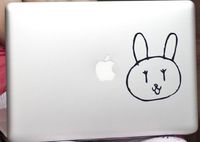 Chappy - Rukia's bunny drawing Bleach - Apple Macbook Laptop Decal