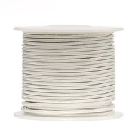 Remington Industries 18UL1007STRWHI UL1007 18 AWG Gauge Stranded Hook-Up Wire, 300V, 0.0403" Diameter, 100' Length, White