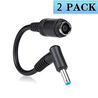 Dongle Power Supply Tip Converter Adapter 7.4x5.0mm To 4.5x3.0mm for HP AC Adapter Stream Spectre Pavilion Envy Elitebook Split Chromebook (2PACK)