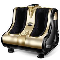 DONGBALA Foot Massage Machine, Home Leg Massager LCD Display Massager Deep-Kneading Air Compression for Foot Pain Relief & Blood Circulation,Gold