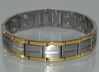 TITANIUM Power Energy Magnet Therapy BRACELET With Strong Magnets (LINK REMOVAL TOOL INCLUDED)- FREE “LED FLASHLIGHT WITH KEY CHAIN” WITH YOUR ORDER- 80BR