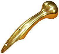 JWL HAWNKOA PRODUCTS Hames Cane Handles (8 inches, Brass) Three Hole Traditional Model
