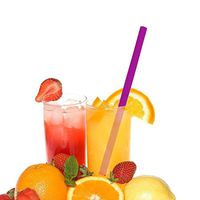 Reusable Silicone Straws, Long Skinny Tumbler Replacement Straws for 20 oz 30 oz Yeti/Rtic/Starbucks/Tervis/Ninja/Ozark Trail/Aladdin/Mason Jar (Purple)