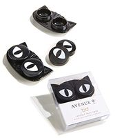Cat Eyes Black and White 3 x 2 Acrylic Twist Off Contact Lens Case Holder