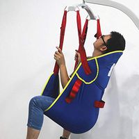 Sling Drive Medical Divided Leg Patient Lift with Headrest, Blue, Medium for Elderly, Senior,Disabled