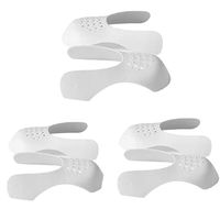 Shoes Shields, 3 Pair Sneaker Protector Universal Shield Toe Box Decreaser, Shoes Protective Crease Preventer Anti-Wrinkle Protectiventi-Shoe Box Indentation for Men's 7-12 (White)