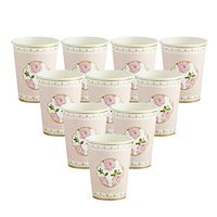 Floral Party Cups | Kate Aspen 32 Pcs Disposable Paper Cups Drinkware Party Favor, Perfect for Parties, Birthdays, Weddings, Bridal Showers, Baby Showers, Anniversaries, Pink