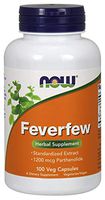 NOW Foods Feverfew Veg Capsules - 100 ct