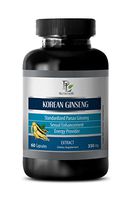 Sexual Energy Supplements - Korean Ginseng 350MG EXTACT - panax Extract - 1 Bottle (60 Capsules)