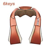 WG U Shape Electrical Back Shoulder Body Neck Massager Infrared Heated Kneading Car/Home Massagerr Multifunctional Shawl,E