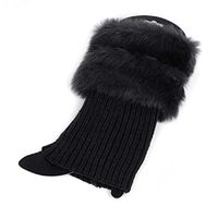 Meolin Knee Knit Crochet Boot Socks Thigh Leg Wamers Crochet Knit Boot Socks,black,7.875.12in