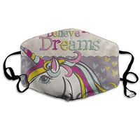 Face Mask Unicorn Rainbow Heart Dream Fantastic Cycling Half Face Earloop Dust Mask for Men
