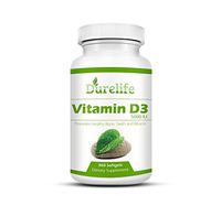 Vitamin D3 5000 iu in Non-GMO Cold Pressed Organic Extra Virgin Olive Oil 360 Count High Potency Mini Softgels by DureLife, Supports Bone Muscle and The Immune System Made in USA