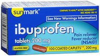 Sunmark Sunmark Ibuprofen, 100 tabs 200 mg