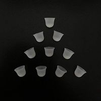 Jungle Care® Beanie Hat Shaped Comfortable CIC/ITC/ITE Silicon Ear Tip Domes, Could Fit a Par of RIC/RITE (Receiver in The Ear Canal) Models (S * 10pcs)