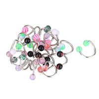 20Pcs Ball Navel Rings Twist Barbell Belly Lip Body Piercing Studs Accessory Beauty Womans Jewerly Trendy Unique Creative Elegant Styling Design Casual