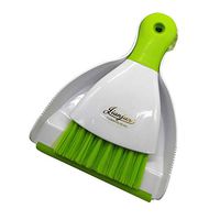 DRADUO  Dustpan and Brush,Mini Dustpan and Brush Set,Desktop Brush,Desktop Cleaning Broom,Mini Hand Broom and Dustpan Set,Suitable for Sofa, Desk, Keyboard, Car Trunk and Seat, Small Pet Room(Green)