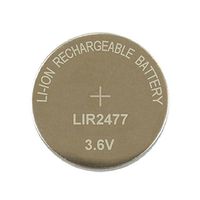 2Pcs GES LIR2477 3.6V Li-ion Rechargeable Coin Button Battery