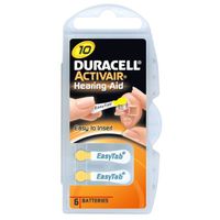 Duracell size 10 Hearing Aid Batteries (6 batteries)