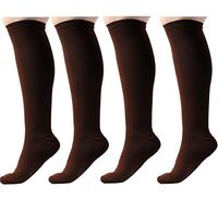 MojaSports Compression Socks - BEST Graduated Athletic & Medical Use for Men & Women, for Running, Flight, Travel, Nurses - Boost Performance, Blood Circulation & Recovery (Brown, Lg/XL, 2Pr)