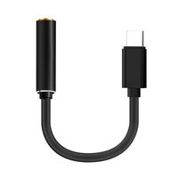 Type-c Device to 3.5mm Female Audio Plug Interface Connector, Earphone Headset Cable Adapter Compatible Samsung S8 Note 8, Google Pixel1, Sony T9 and More Type C Devices (Black)