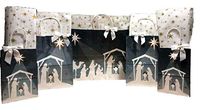 Holiday Gift Bag Wrapping Kit with Bows, Tissue Paper and Gift Tags - 25 Piece Set (Nativity Star)