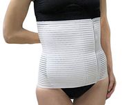 EGi ® High Quality Cotton Blend Abdominal Post Surgery Wrap Postpartum Recovery Compression Belt for Men and Women. Proudly Made in Italy. (3 (Waist 23.5''/29''))