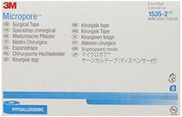 3M Micropore Tape 1535-2, 60 Rolls (Pack of 10)