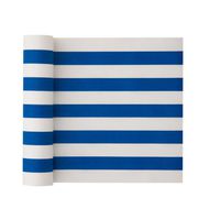 MY DRAP Cotton Cloth Reusable Luncheon Napkin - 7.9 x 7.9 In (12 Per Roll, Royal Blue Stripe)