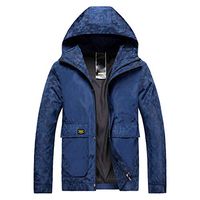 LONGDAY Casual Canvas Lapel Jacket with PocketsMen's Military Jacket Casual Cotton Outdoor Windbreaker Jacket