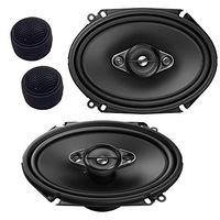 Pioneer TS-A6880F 4-Way 6x8 350 Watts Coaxial Speakers W/Free Pair of Tweeters