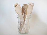 Wooden Fork | 100 Ct | Disposable Cutlery Silverware